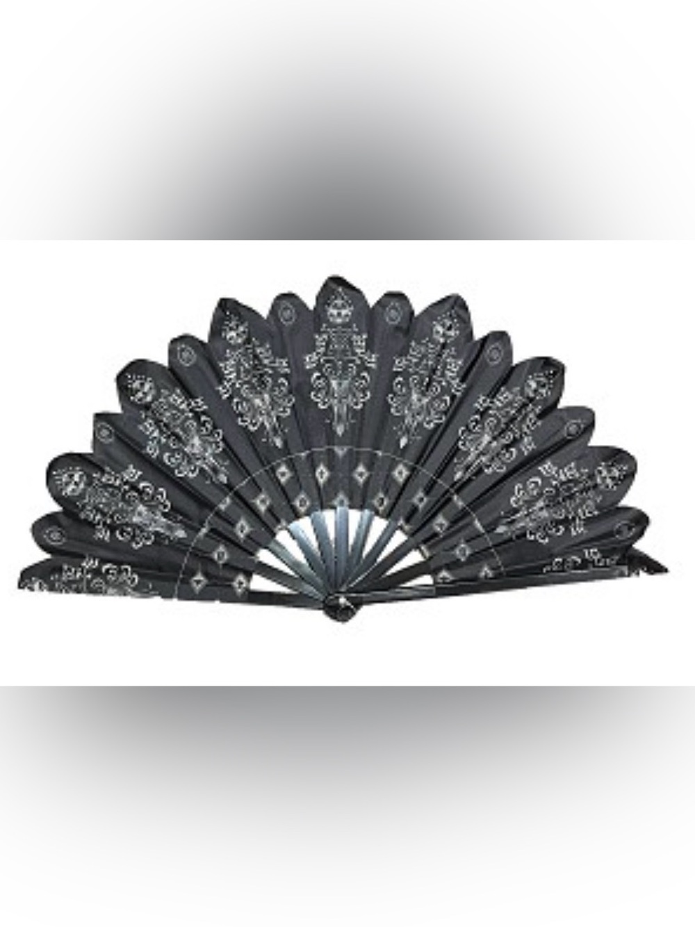 2026 Disney Parks & Resort The Haunted Mansion Wallpaper Black Hand Fan 25" NWT